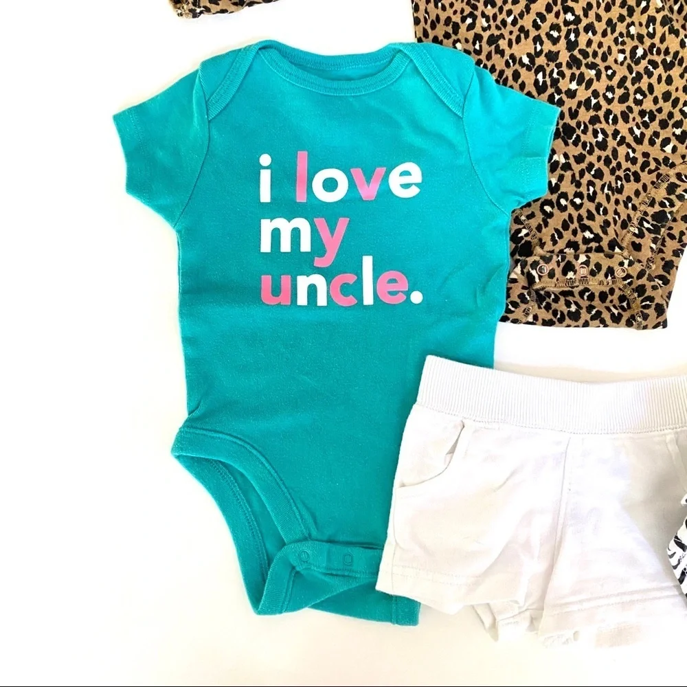 Baby Girl Clothes Bundle 6M Lot Bodysuits Shorts Outfits Mixed Brands 6pc